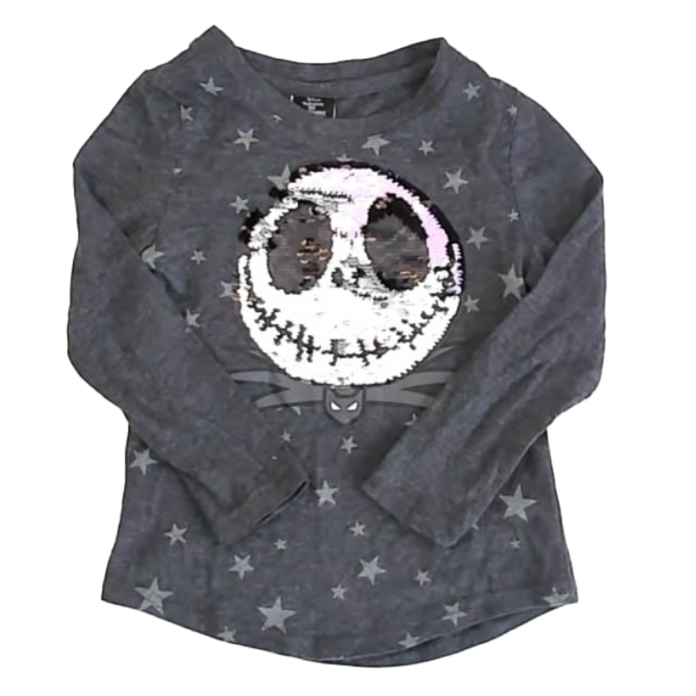 The Nightmare Before Christmas Boys Gray Long Sleeve T-Shirt size: 4-5T